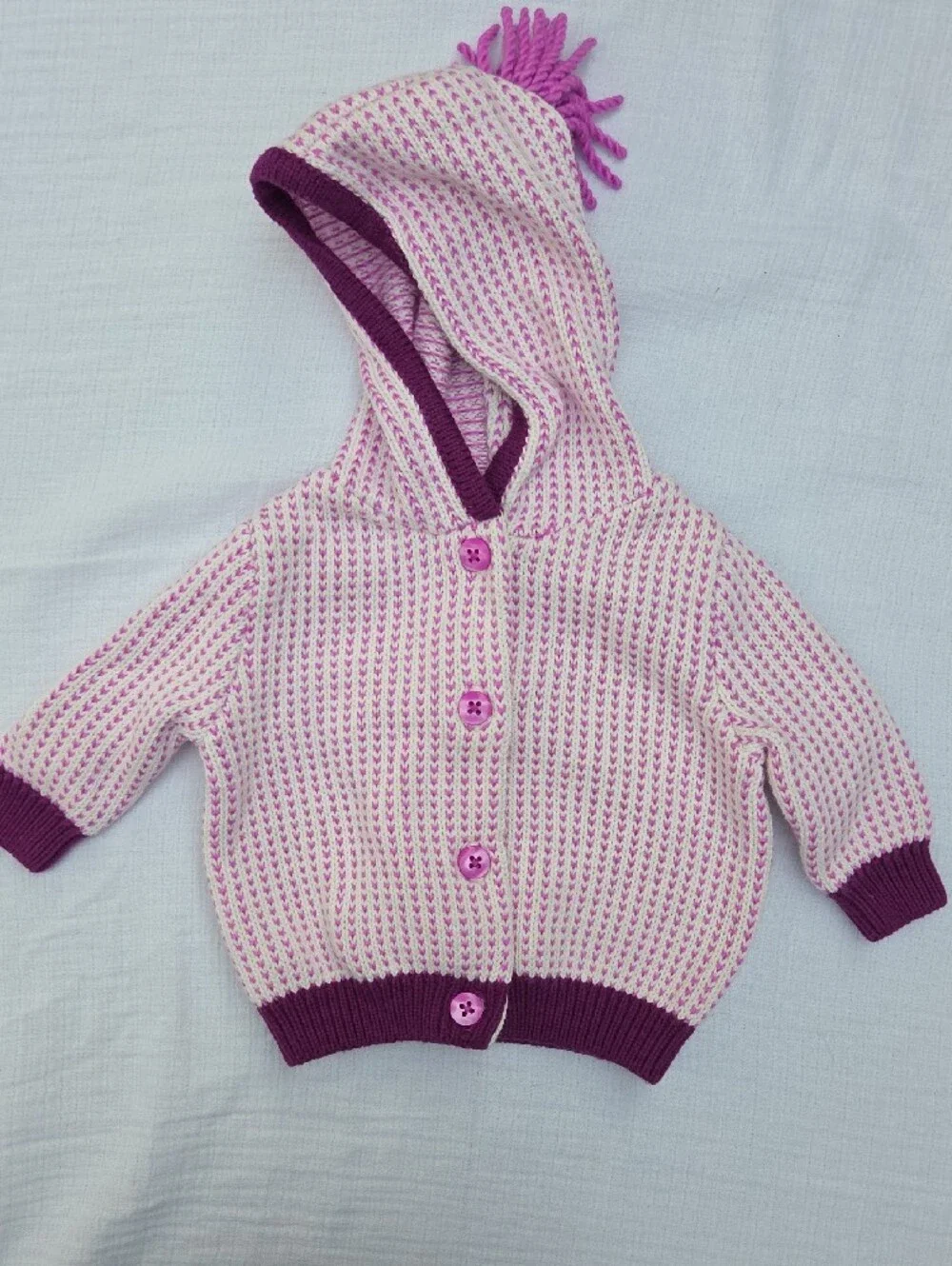 Gymboree Baby Purple/Gray 3 Piece Sweater Set (3 Mo)